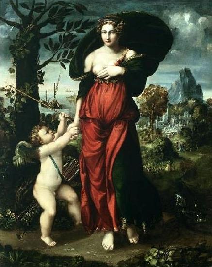 unknow artist Venus and Cupid oil painting image
